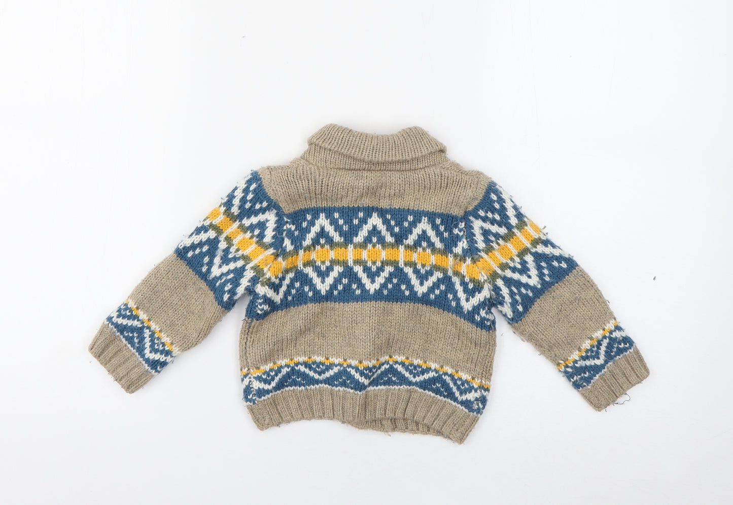 Mothercare Baby Multicoloured  Acrylic Cardigan Jumper Size 9-12 Months  Button