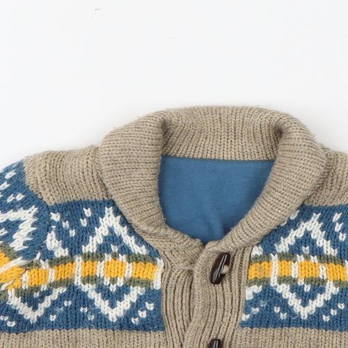 Mothercare Baby Multicoloured  Acrylic Cardigan Jumper Size 9-12 Months  Button