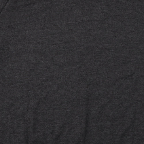 Henbury Mens Grey V-Neck  Cotton Pullover Jumper Size XL