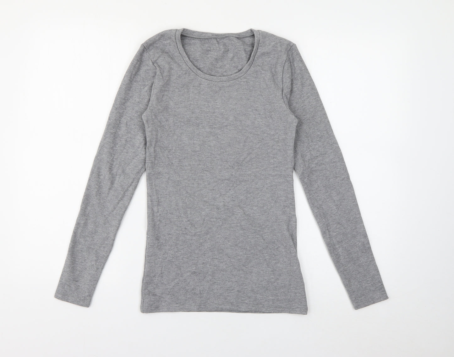EAC Womens Grey Round Neck  Acrylic Pullover Jumper Size 10