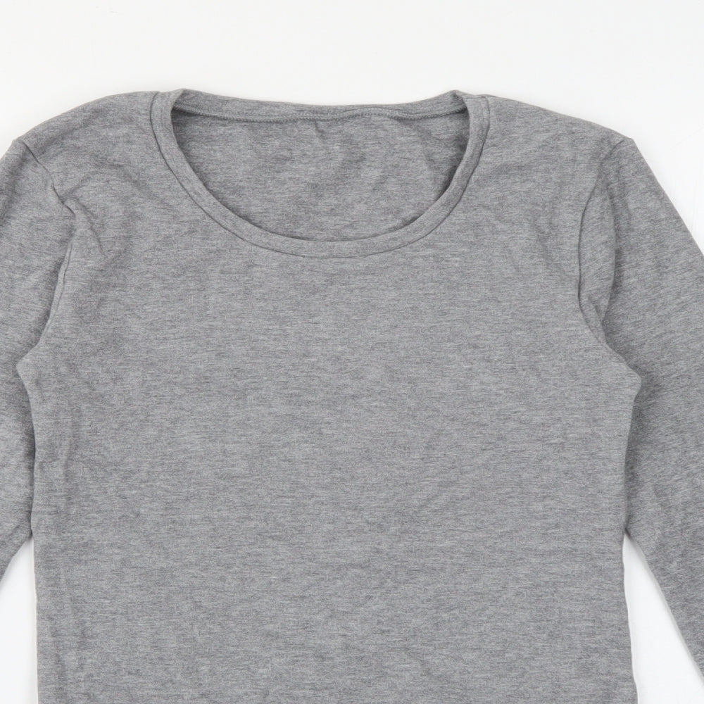 EAC Womens Grey Round Neck  Acrylic Pullover Jumper Size 10