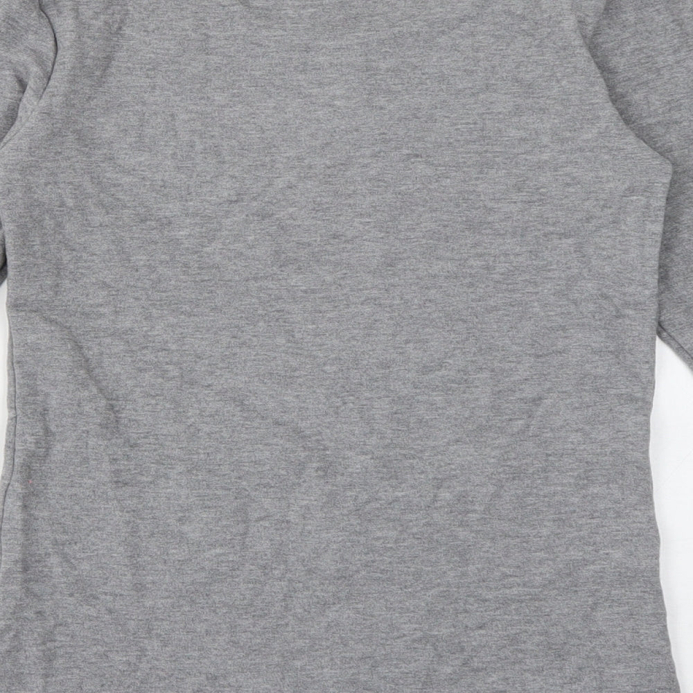 EAC Womens Grey Round Neck  Acrylic Pullover Jumper Size 10
