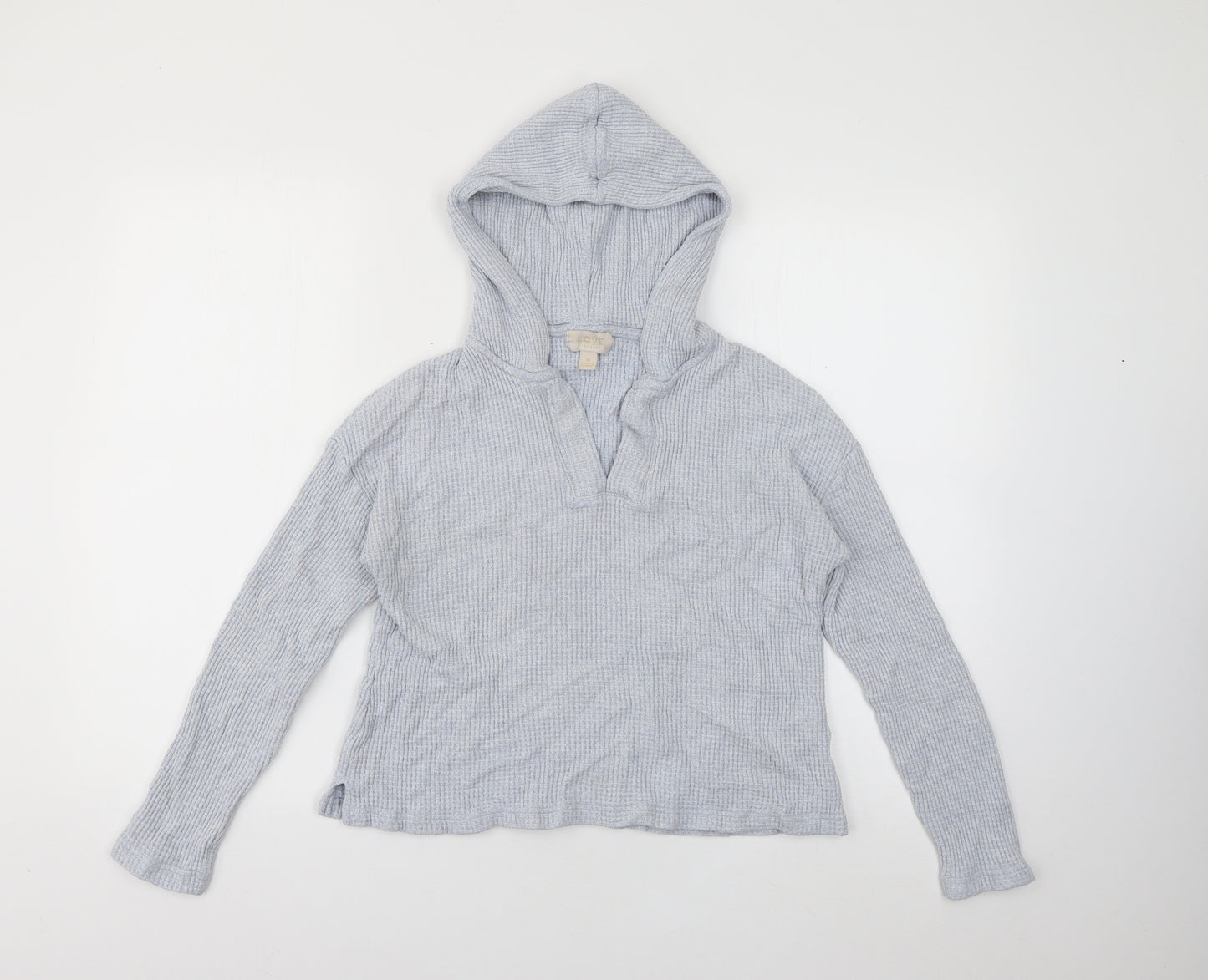Gap Womens Blue  Viscose Pullover Hoodie Size M