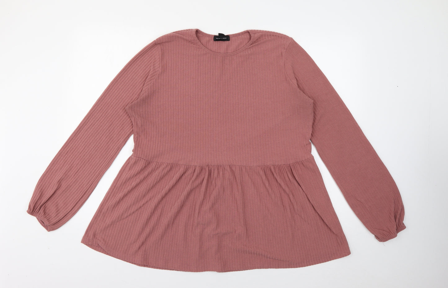 New Look Womens Pink  Polyester Skater Dress  Size 16  Round Neck