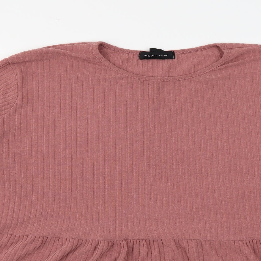New Look Womens Pink  Polyester Skater Dress  Size 16  Round Neck