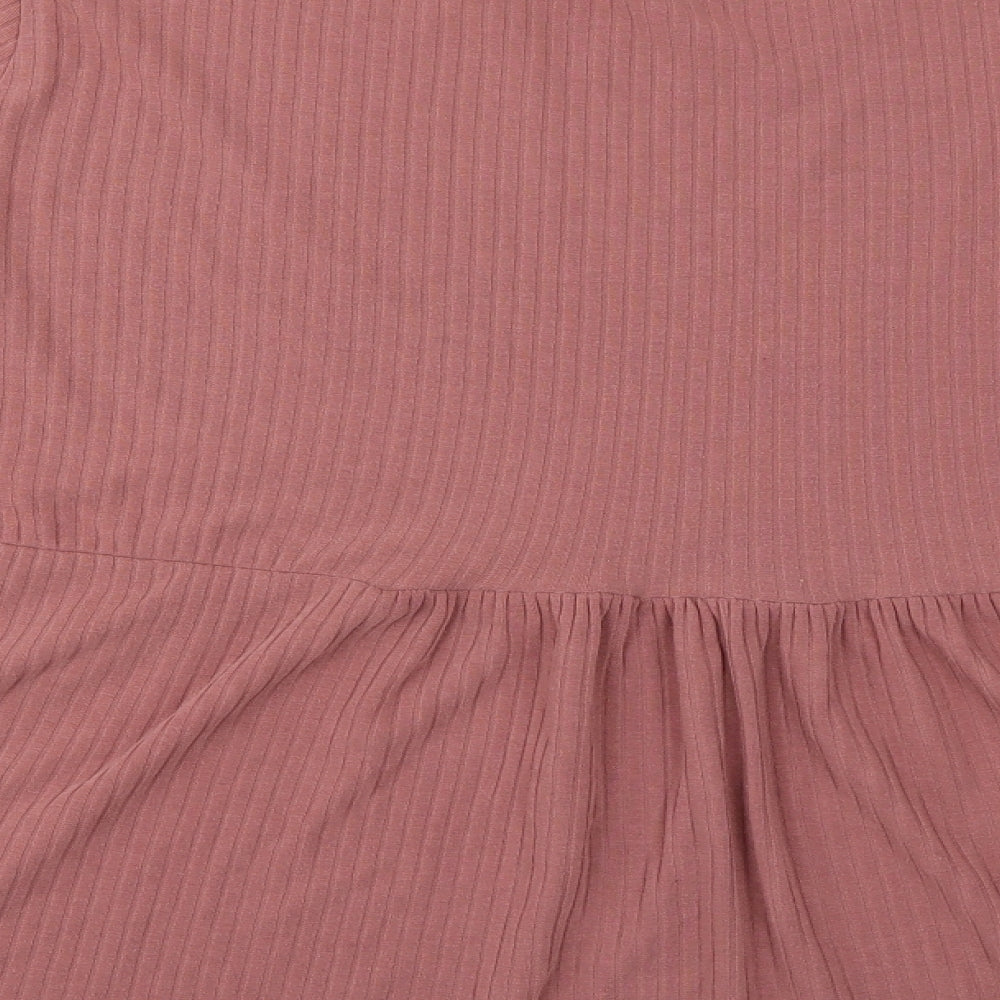 New Look Womens Pink  Polyester Skater Dress  Size 16  Round Neck
