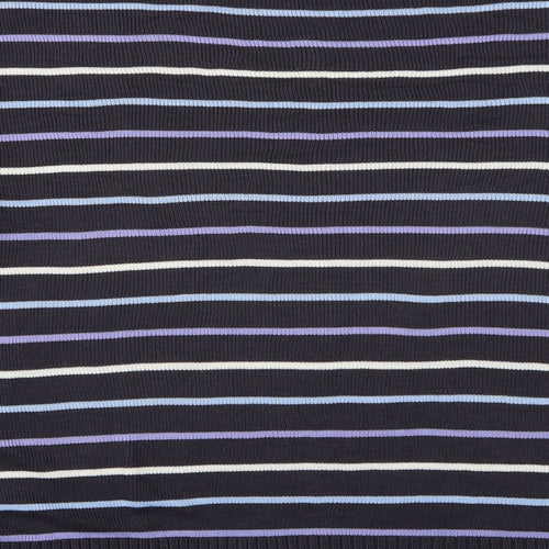 Berkertex Mens Purple Crew Neck Striped Acrylic Pullover Jumper Size 2XLT