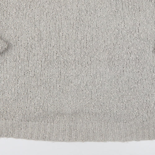 New Look Womens Grey Crew Neck  Polyester Pullover Jumper Size 12