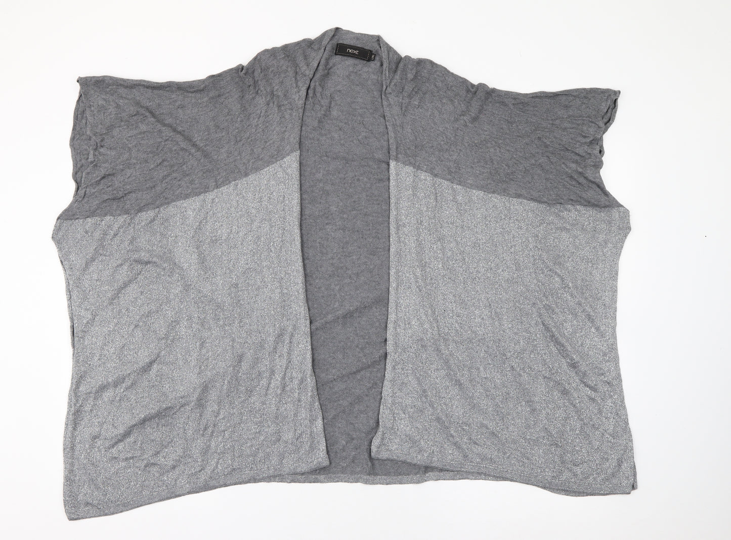 NEXT Womens Grey V-Neck  Polyester Cardigan Jumper Size L