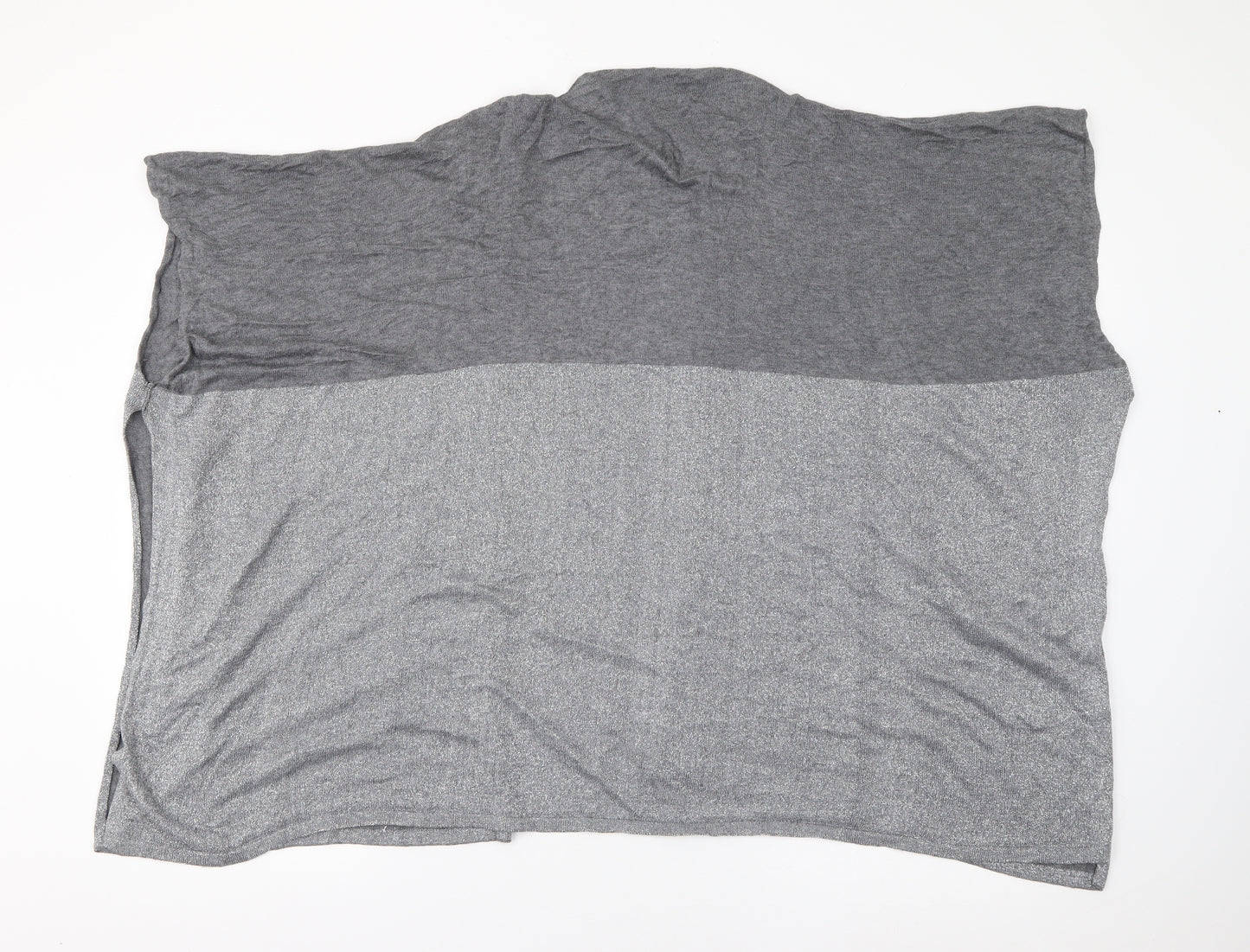 NEXT Womens Grey V-Neck  Polyester Cardigan Jumper Size L