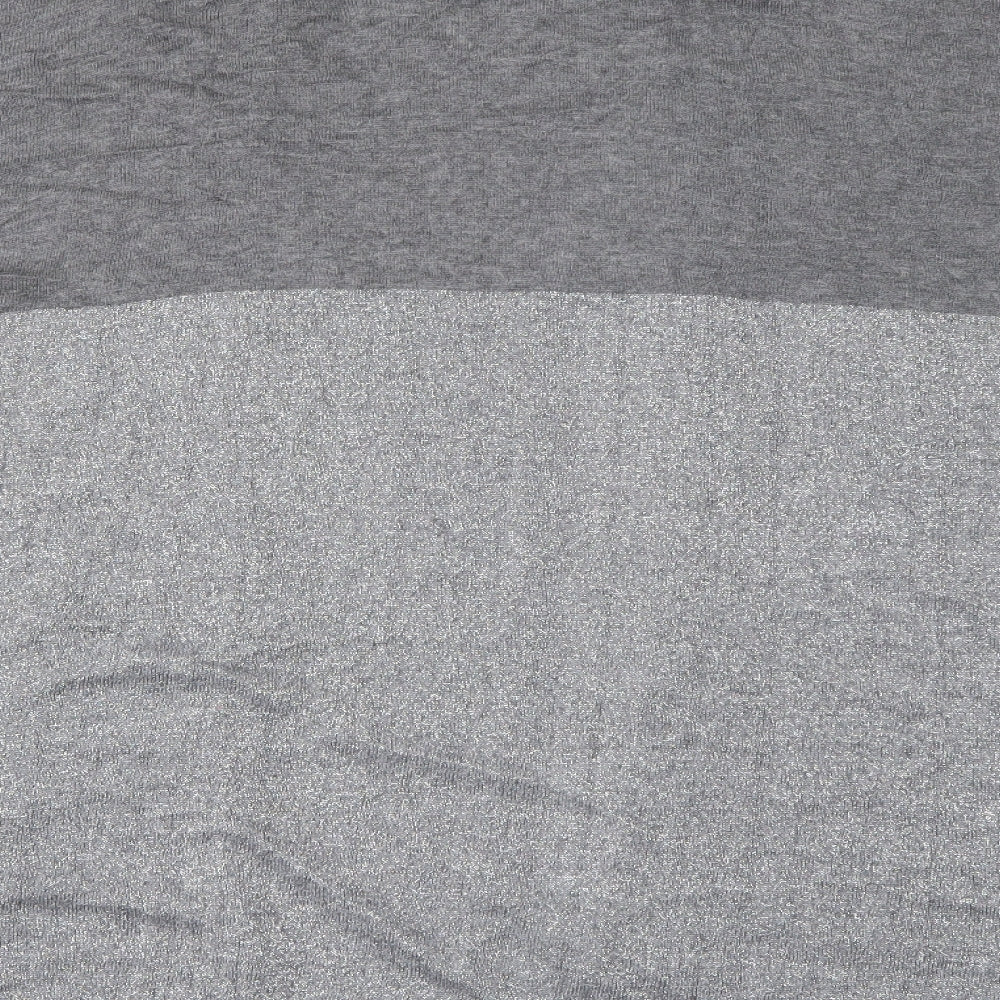 NEXT Womens Grey V-Neck  Polyester Cardigan Jumper Size L