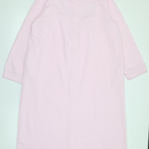 La Marquise Womens Pink  Polyester Top Robe Size M  Button - Floral Embroidery
