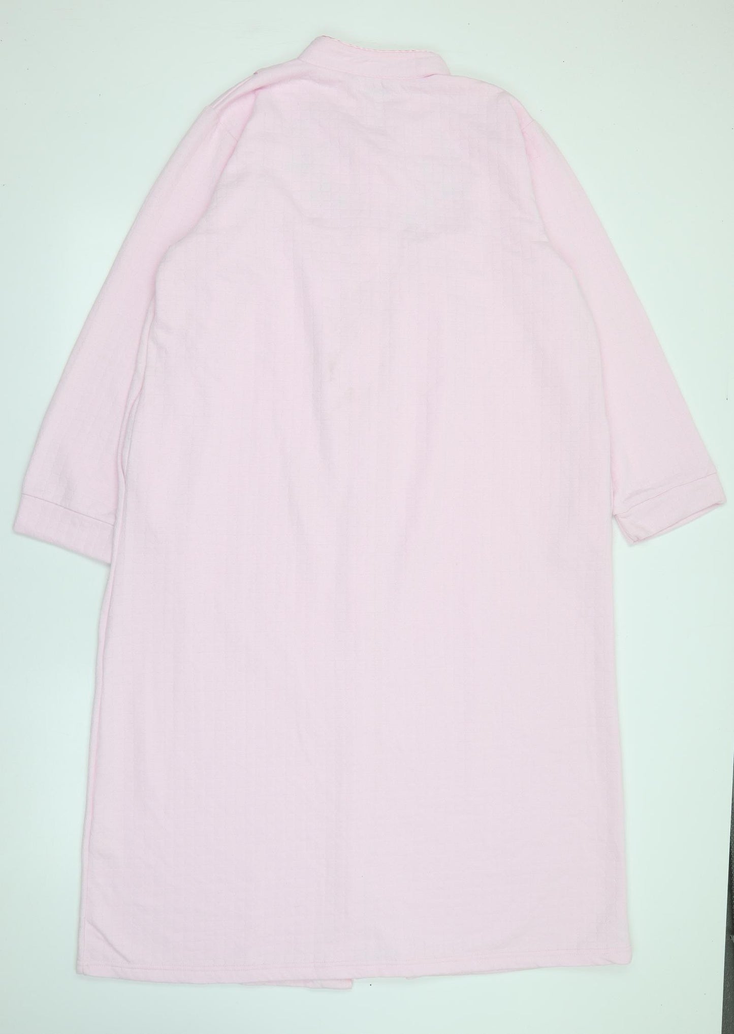 La Marquise Womens Pink  Polyester Top Robe Size M  Button - Floral Embroidery