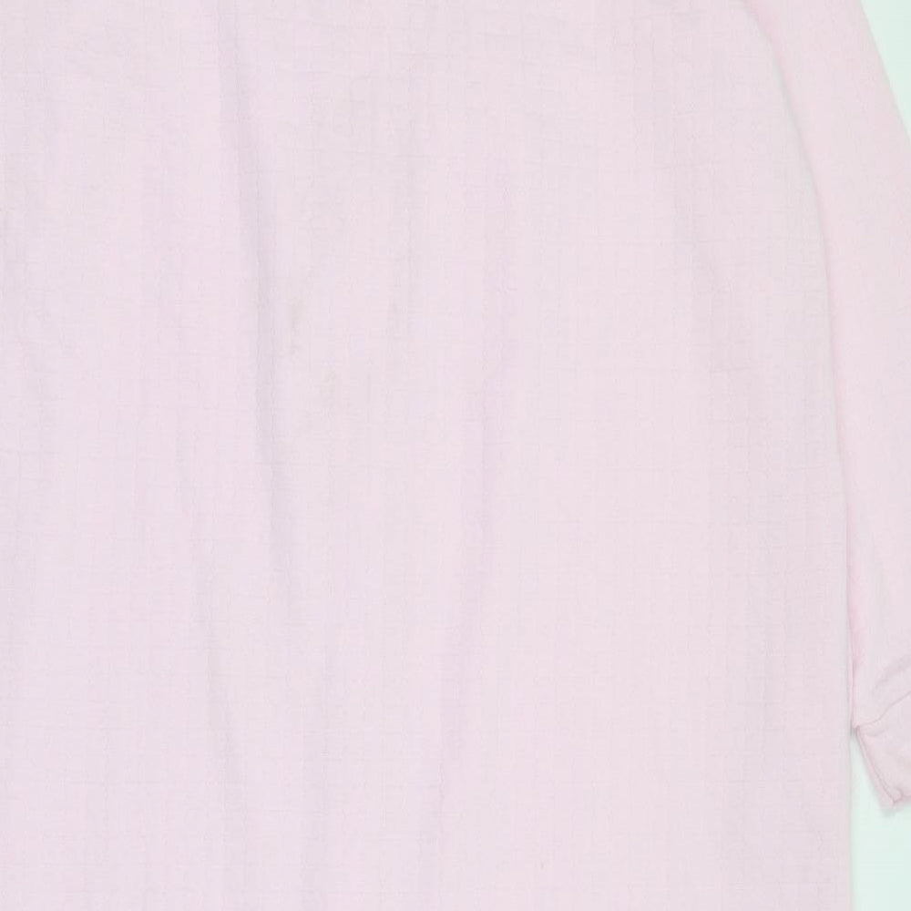 La Marquise Womens Pink  Polyester Top Robe Size M  Button - Floral Embroidery