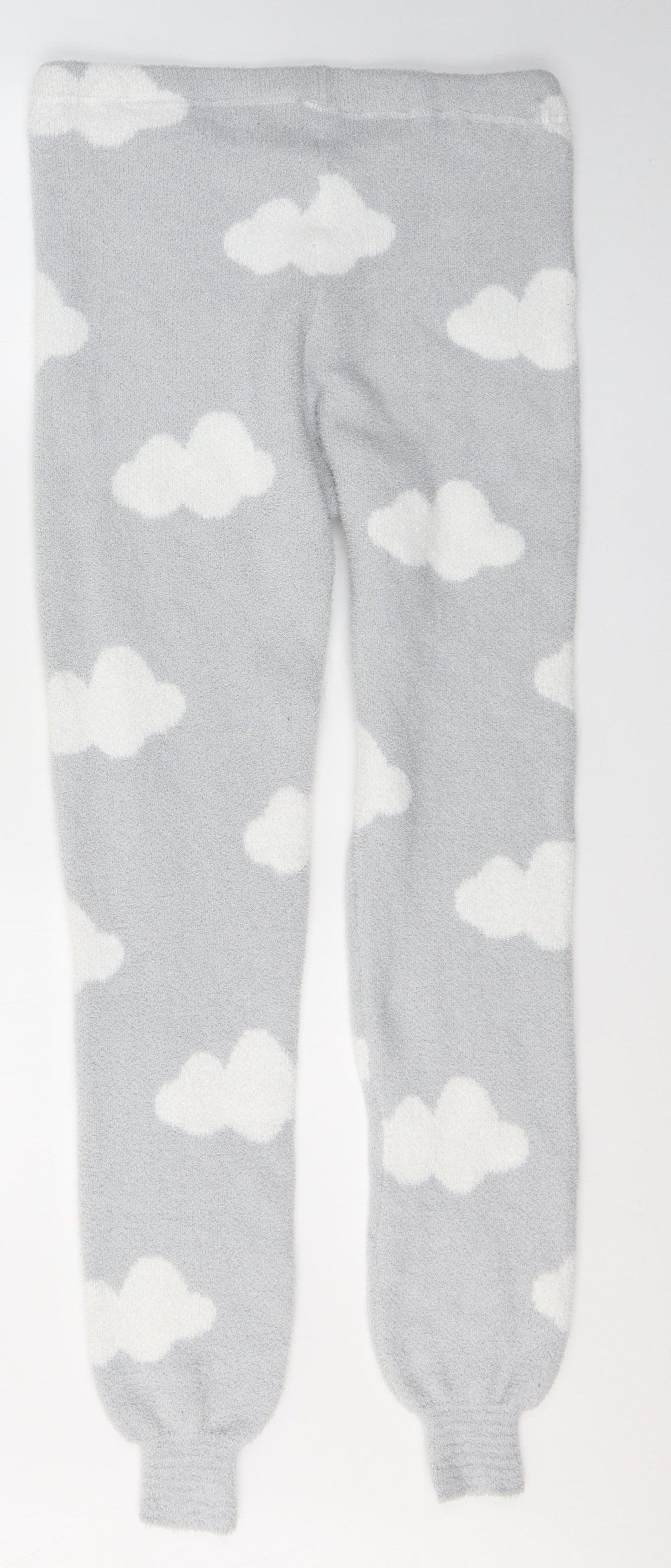 Avenue Womens Grey Geometric Polyester Capri Lounge Pants Size L   - Cloud Print