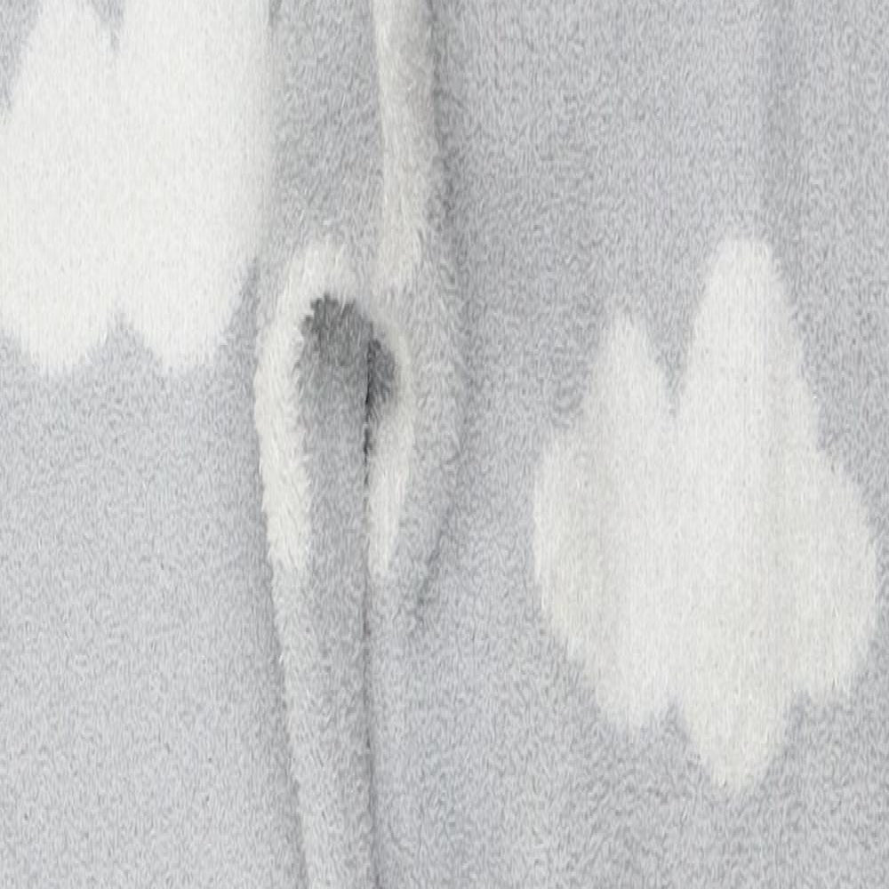 Avenue Womens Grey Geometric Polyester Capri Lounge Pants Size L   - Cloud Print