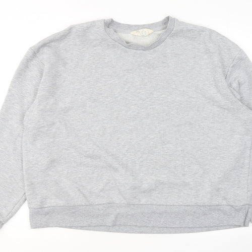 Primark Womens Grey  Cotton Pullover Sweatshirt Size 14  Pullover