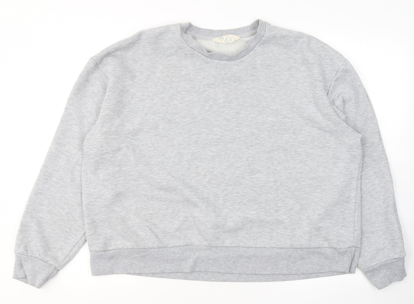 Primark Womens Grey  Cotton Pullover Sweatshirt Size 14  Pullover