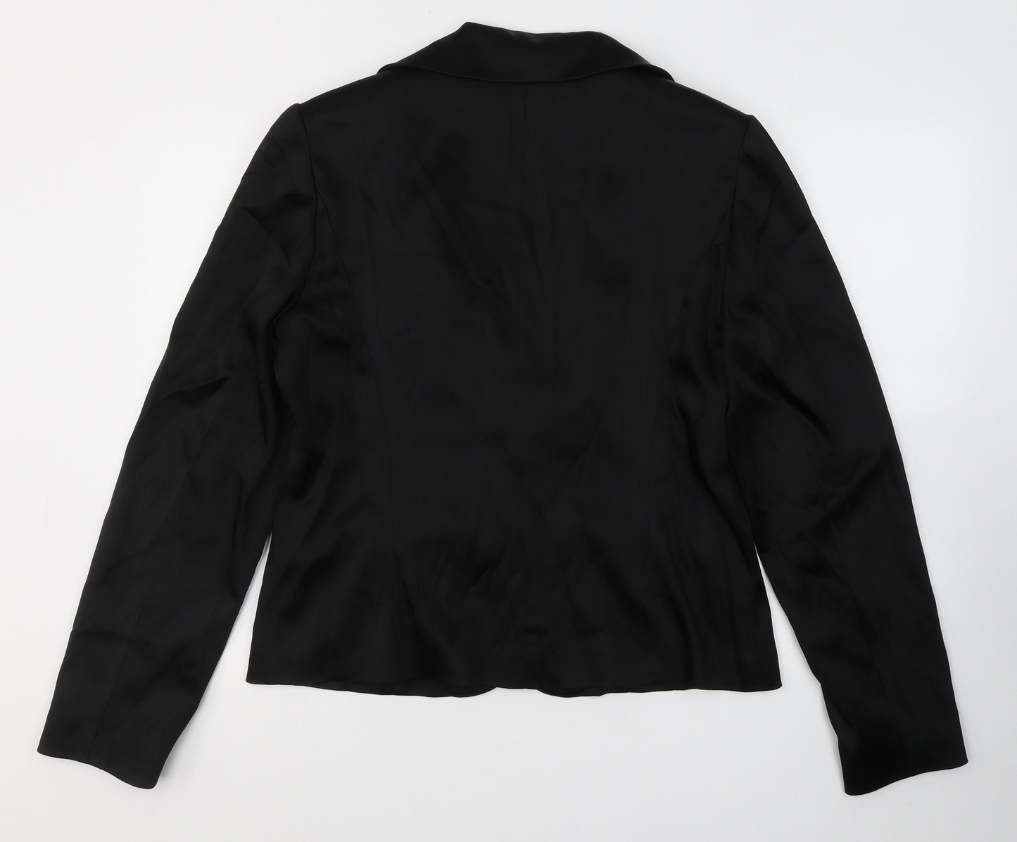 Long Tall Sally Womens Black  Acetate Jacket Suit Jacket Size 18