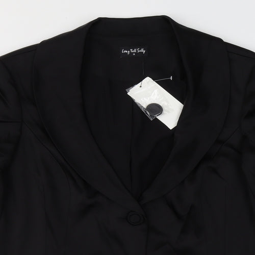Long Tall Sally Womens Black  Acetate Jacket Suit Jacket Size 18