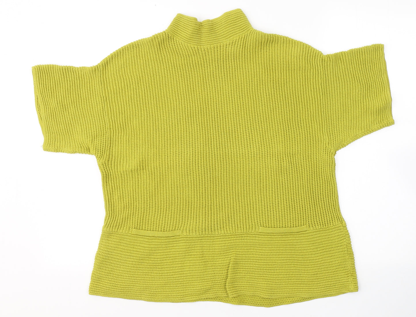 TU Womens Green High Neck  100% Cotton Pullover Jumper Size 18