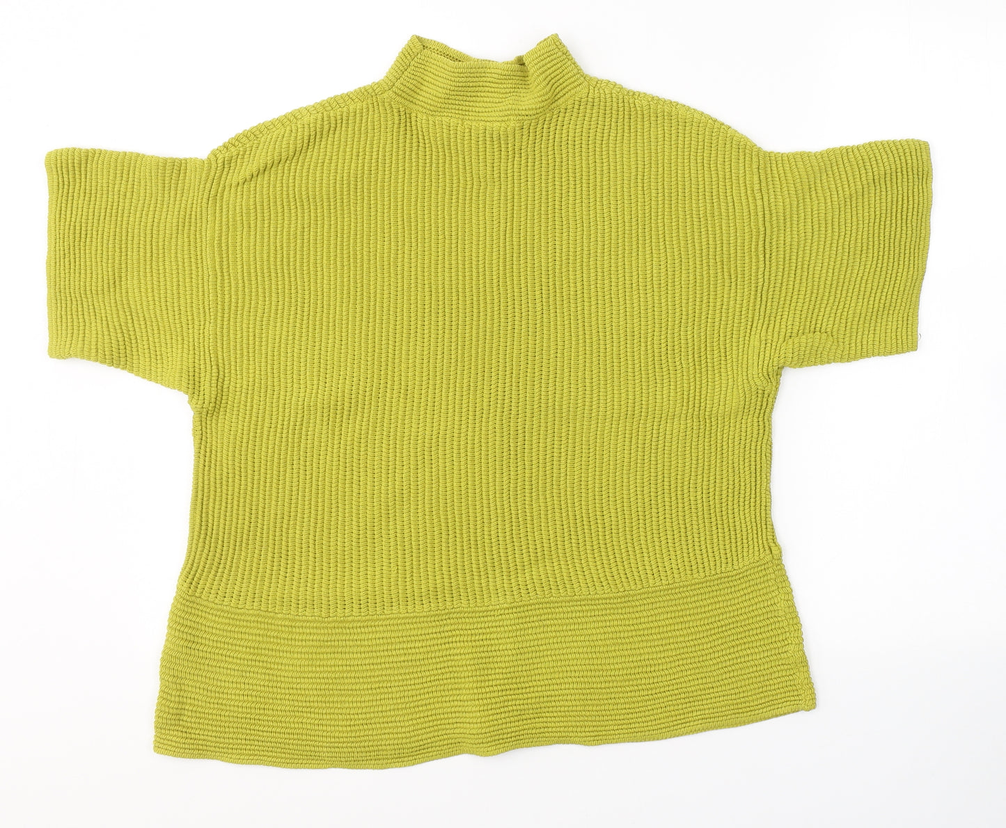 TU Womens Green High Neck  100% Cotton Pullover Jumper Size 18