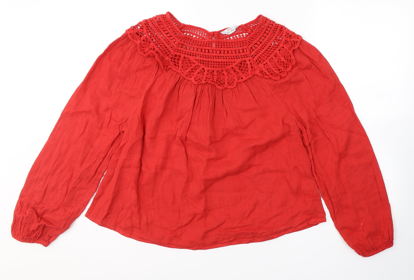 Falmer Heritage Womens Red  Cotton Basic T-Shirt Size 16 Round Neck