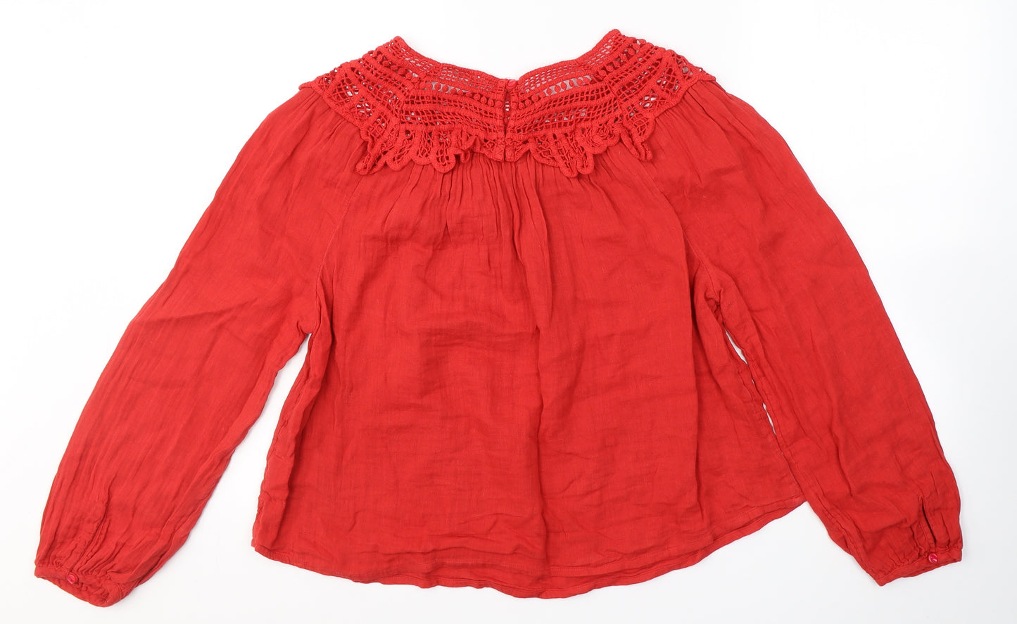 Falmer Heritage Womens Red  Cotton Basic T-Shirt Size 16 Round Neck