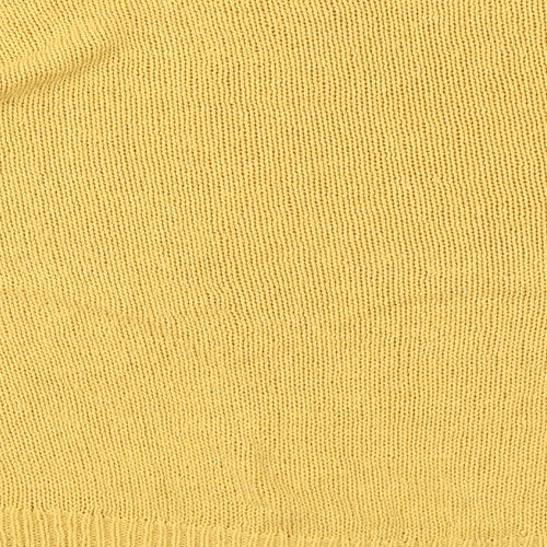 Gallery Womens Yellow Round Neck  Cotton Pullover Jumper Size L