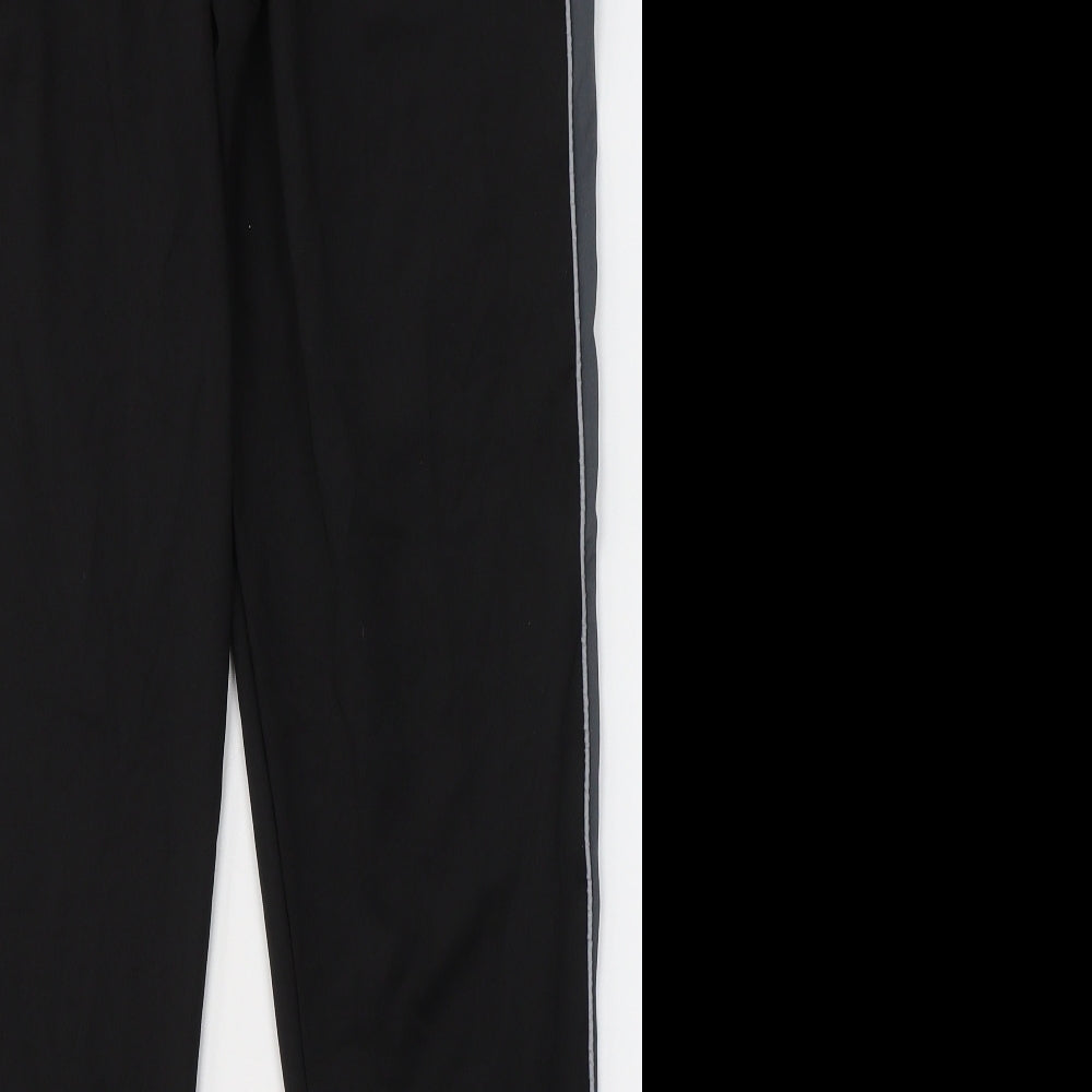 Boohoo Mens Black  Polyester Track Pants Trousers Size XL L30 in Regular Tie
