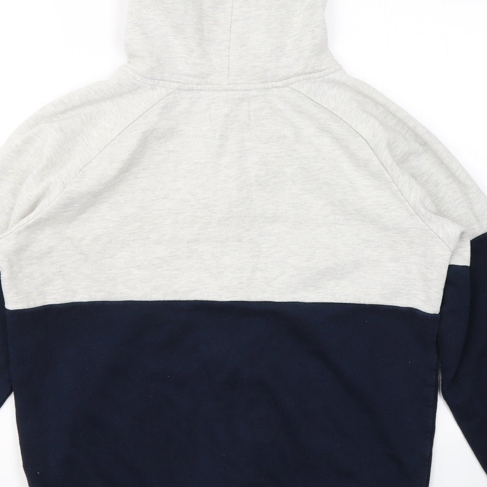 Brookhaven Mens Blue  Cotton Full Zip Hoodie Size M