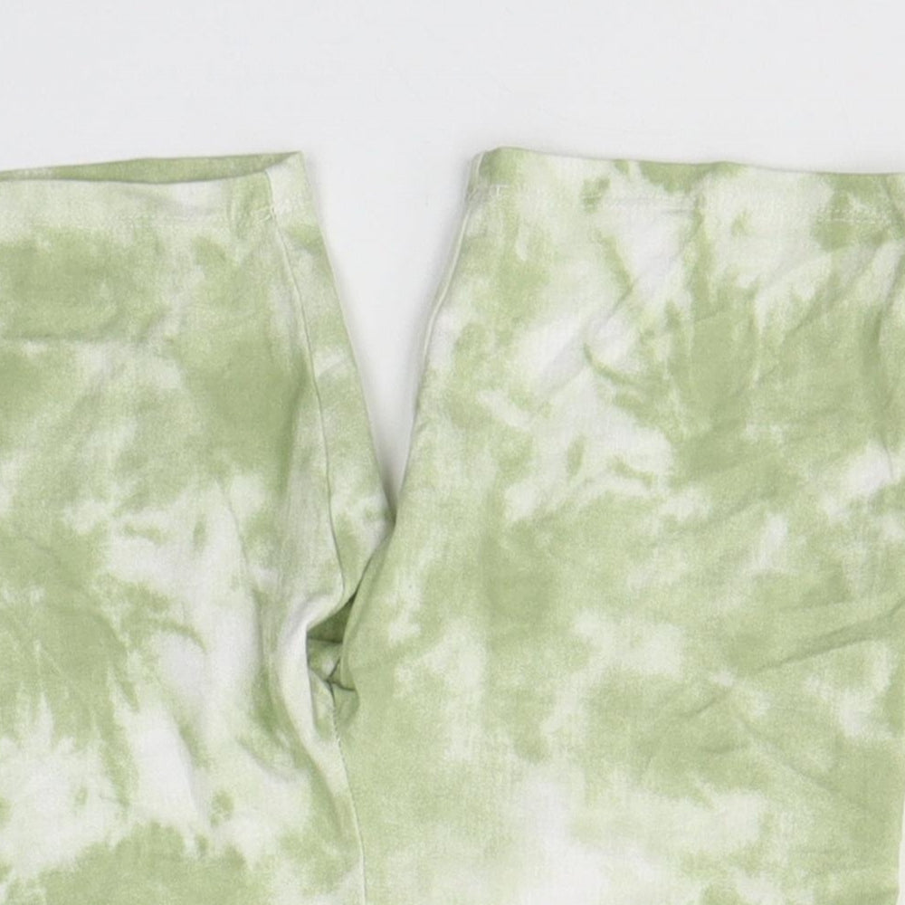 Primark Girls Green Colourblock Cotton Compression Shorts Size 8-9 Years  Regular