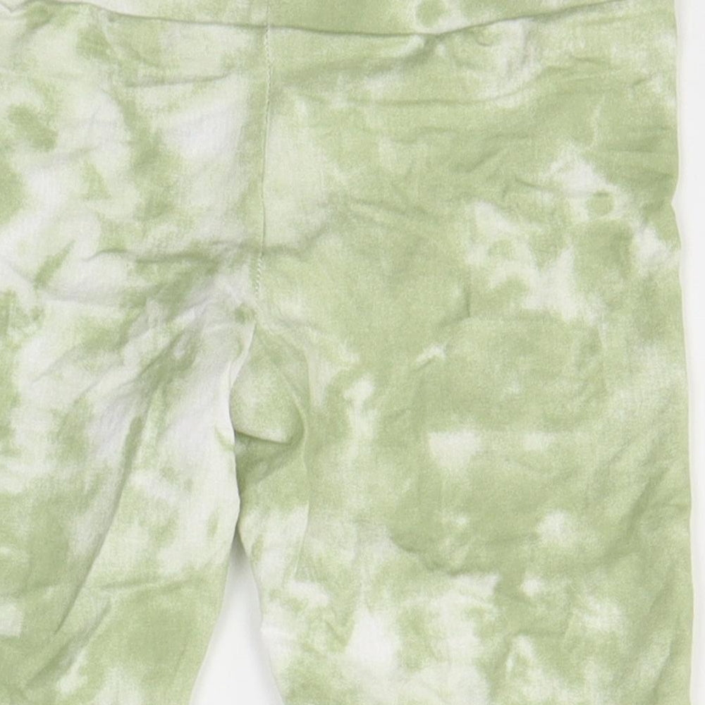 Primark Girls Green Colourblock Cotton Compression Shorts Size 8-9 Years  Regular