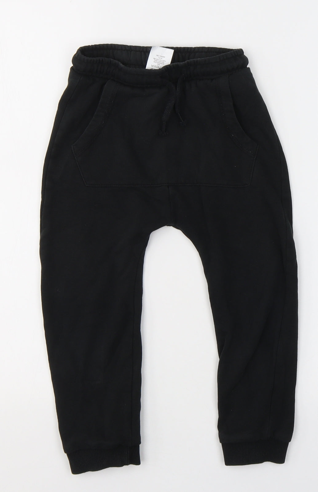 George Boys Black  Cotton Sweatpants Trousers Size 3-4 Years  Regular Tie