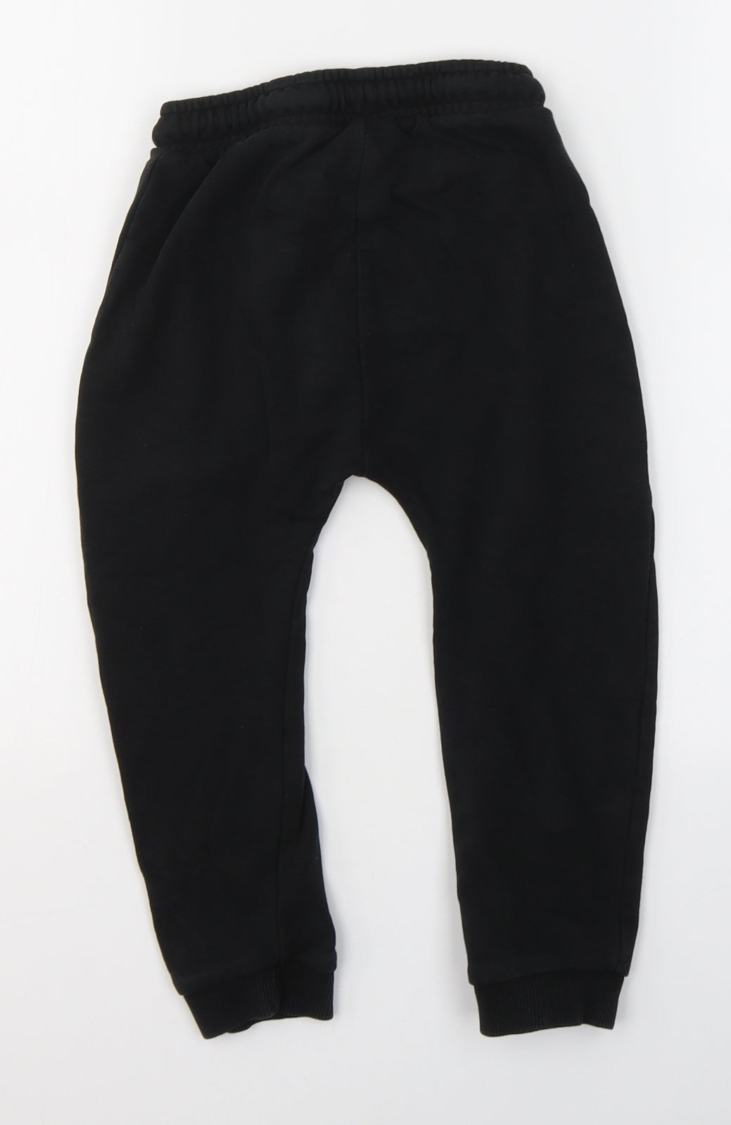 George Boys Black  Cotton Sweatpants Trousers Size 3-4 Years  Regular Tie