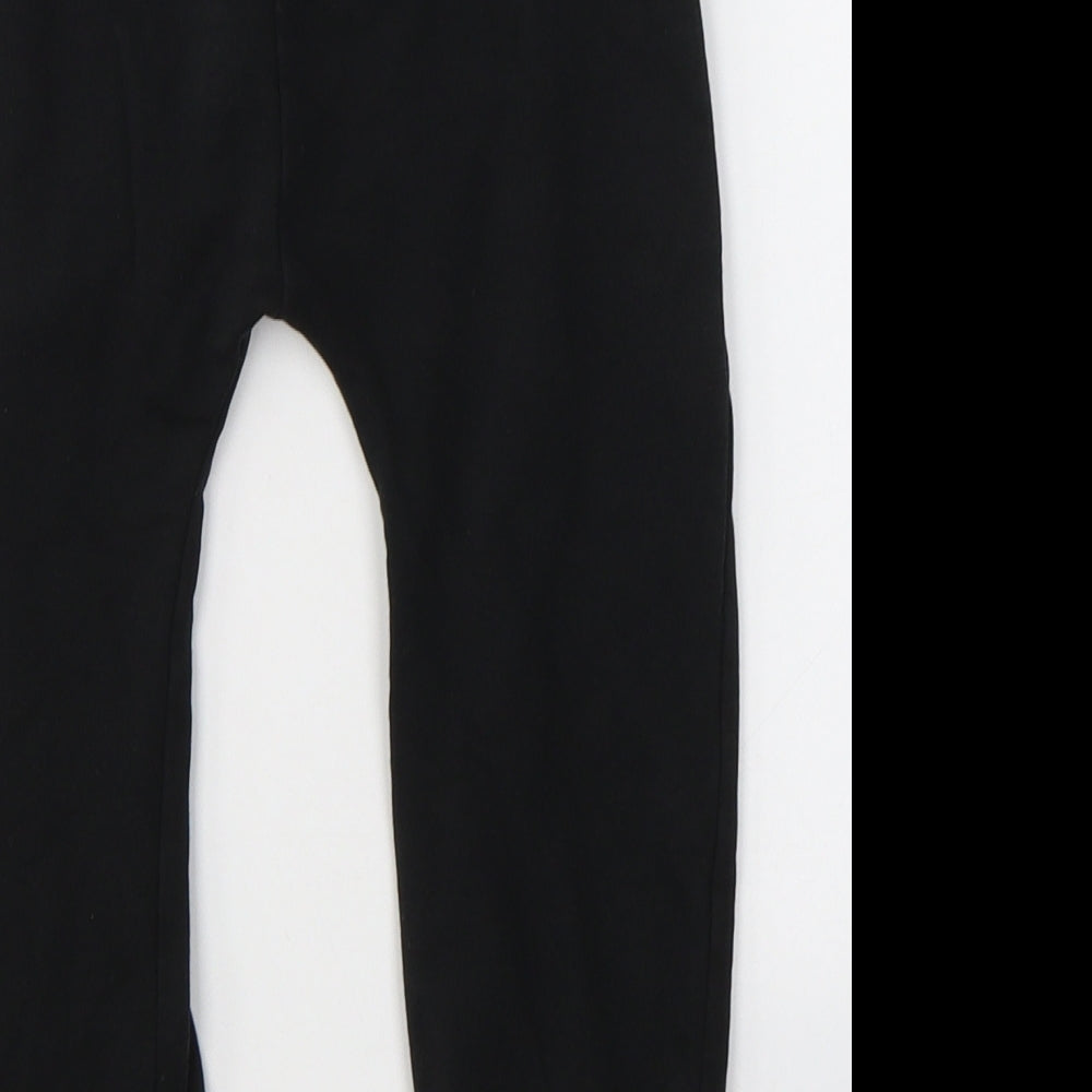 George Boys Black  Cotton Sweatpants Trousers Size 3-4 Years  Regular Tie