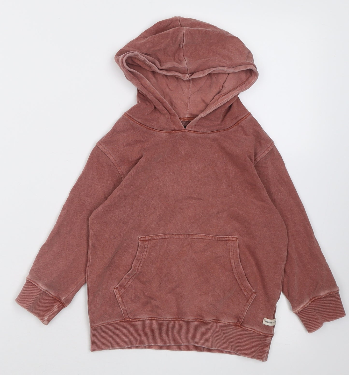 NEXT Boys Brown  Cotton Pullover Hoodie Size 2-3 Years  Pullover