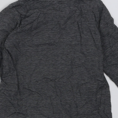 Matalan Boys Grey Striped Cotton Basic Casual Size 2-3 Years Crew Neck Pullover