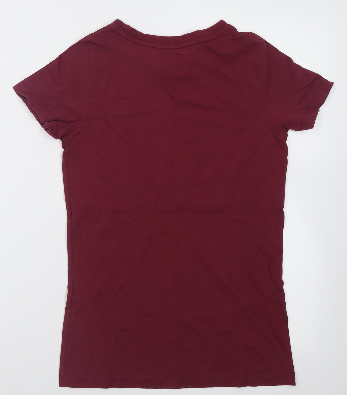 Henleys Boys Red  Cotton Basic T-Shirt Size 10 Years Crew Neck Pullover