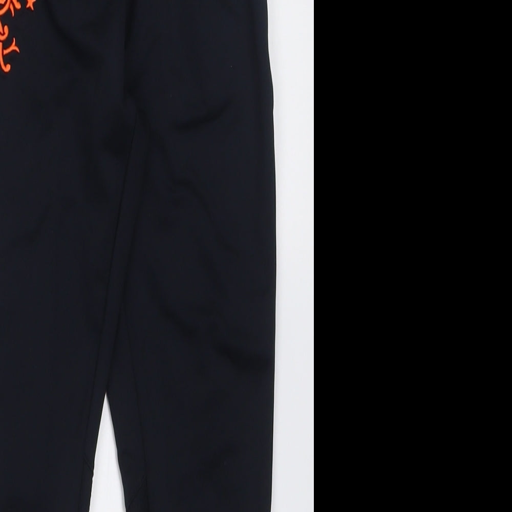 Hummel Boys Black  Polyester Jogger Trousers Size 6 Years  Regular Tie