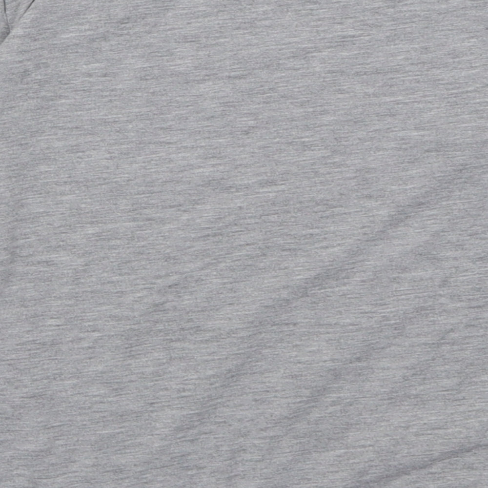 In the Style Girls Grey  Polyester Basic Casual Size 7-8 Years Crew Neck Pullover - Christmas