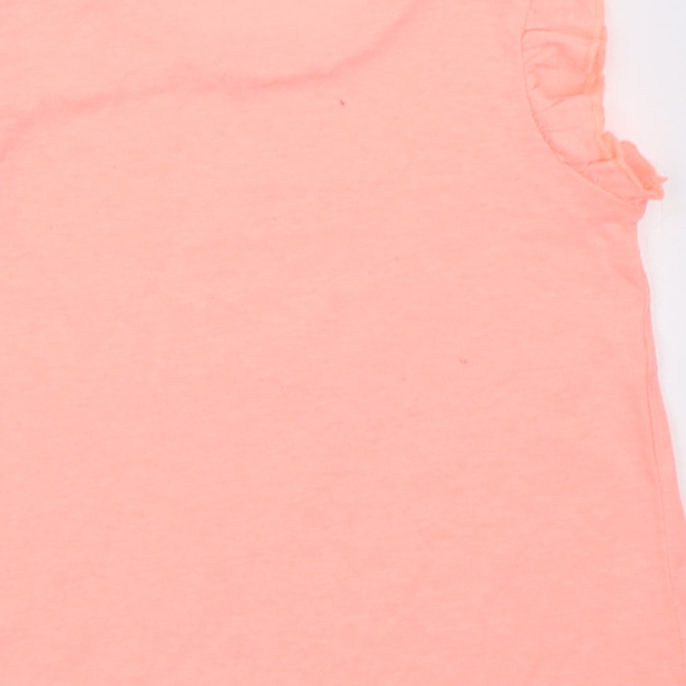 Matalan Girls Pink  Polyester Basic T-Shirt Size 18-24 Months Crew Neck Pullover - i save my best smile for daddy