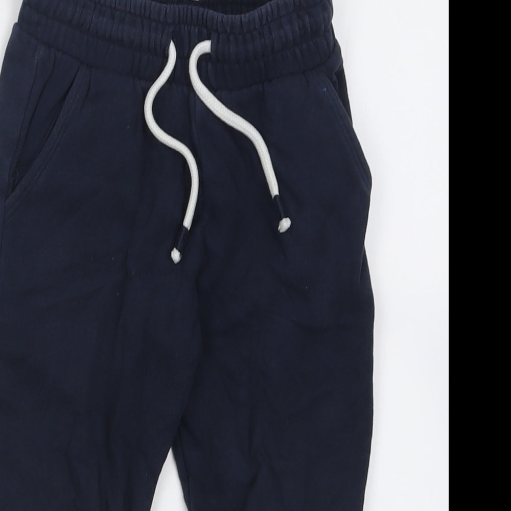 NEXT Boys Blue  Cotton Jogger Trousers Size 2-3 Years  Regular Tie
