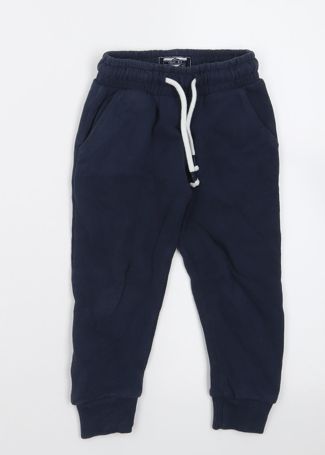 NEXT Boys Blue  Cotton Jogger Trousers Size 2-3 Years  Regular Tie