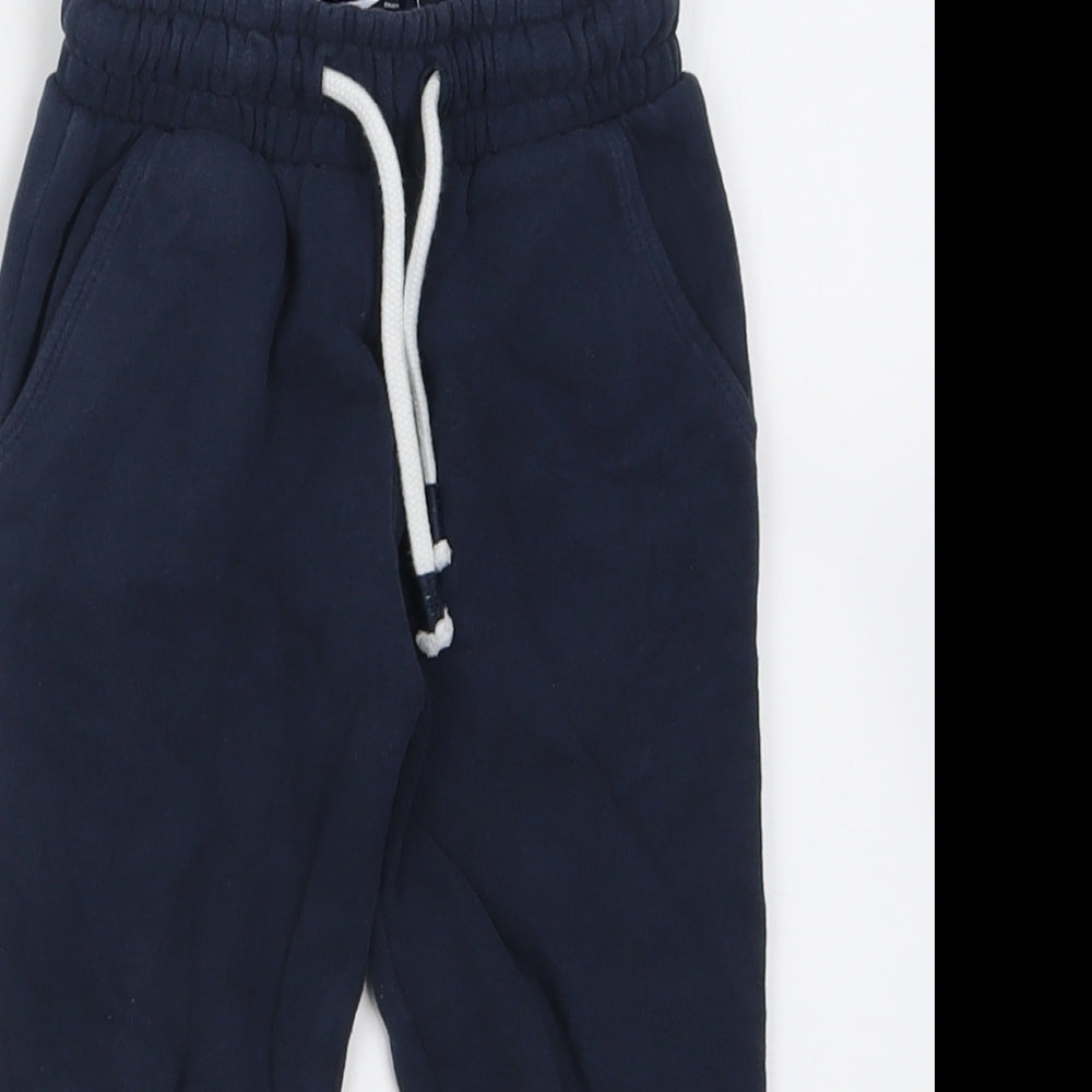 NEXT Boys Blue  Cotton Jogger Trousers Size 2-3 Years  Regular Tie