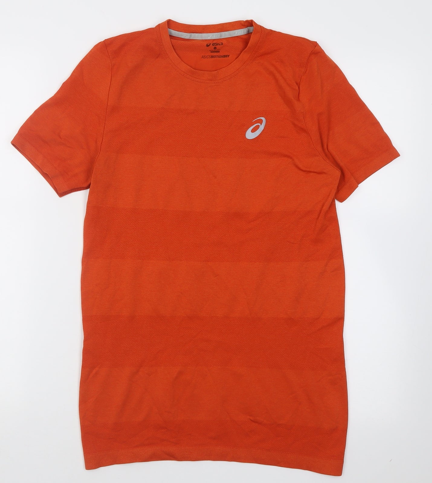 ASICS Mens Orange  Polyester Basic T-Shirt Size S Crew Neck Pullover