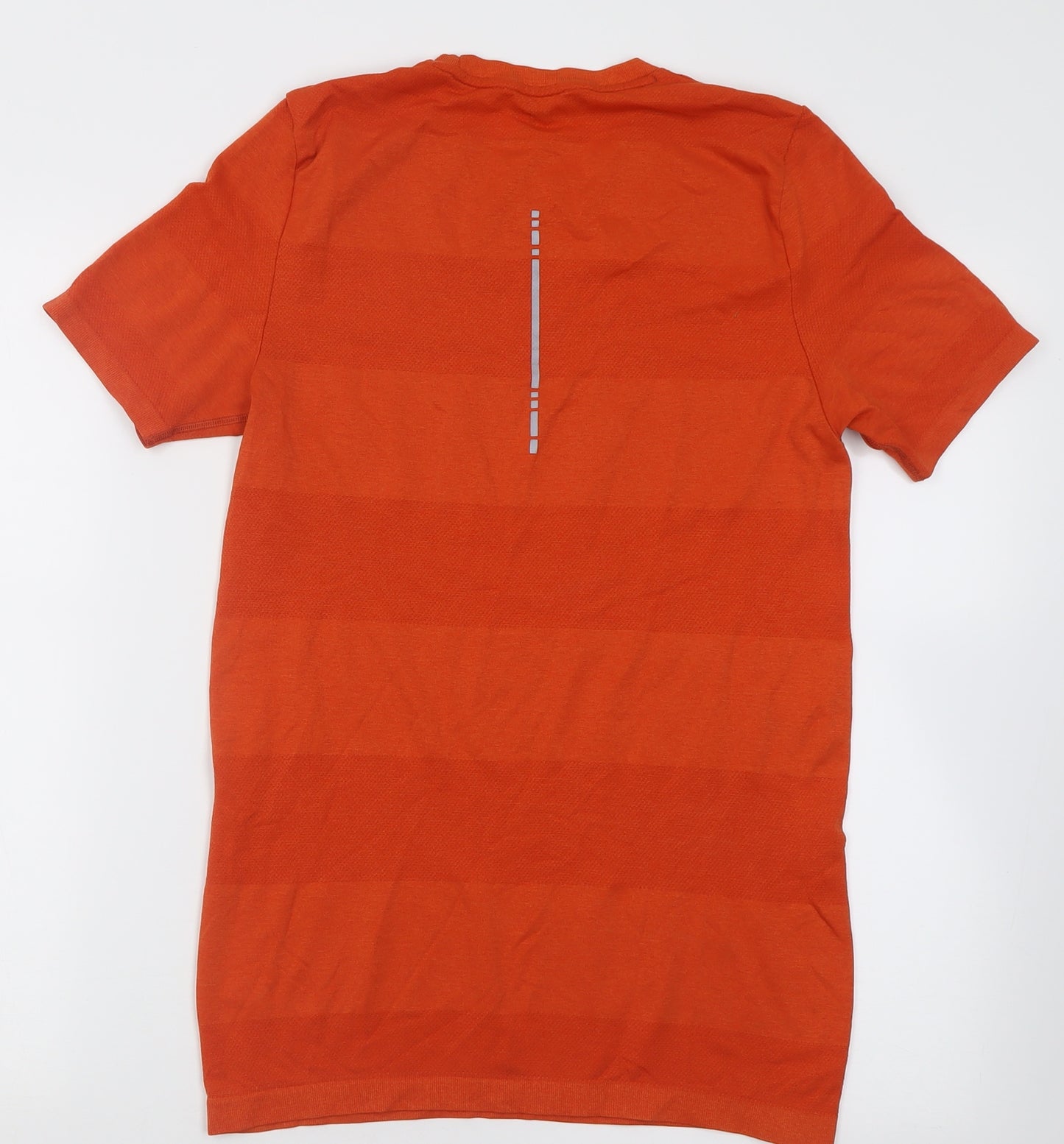 ASICS Mens Orange  Polyester Basic T-Shirt Size S Crew Neck Pullover