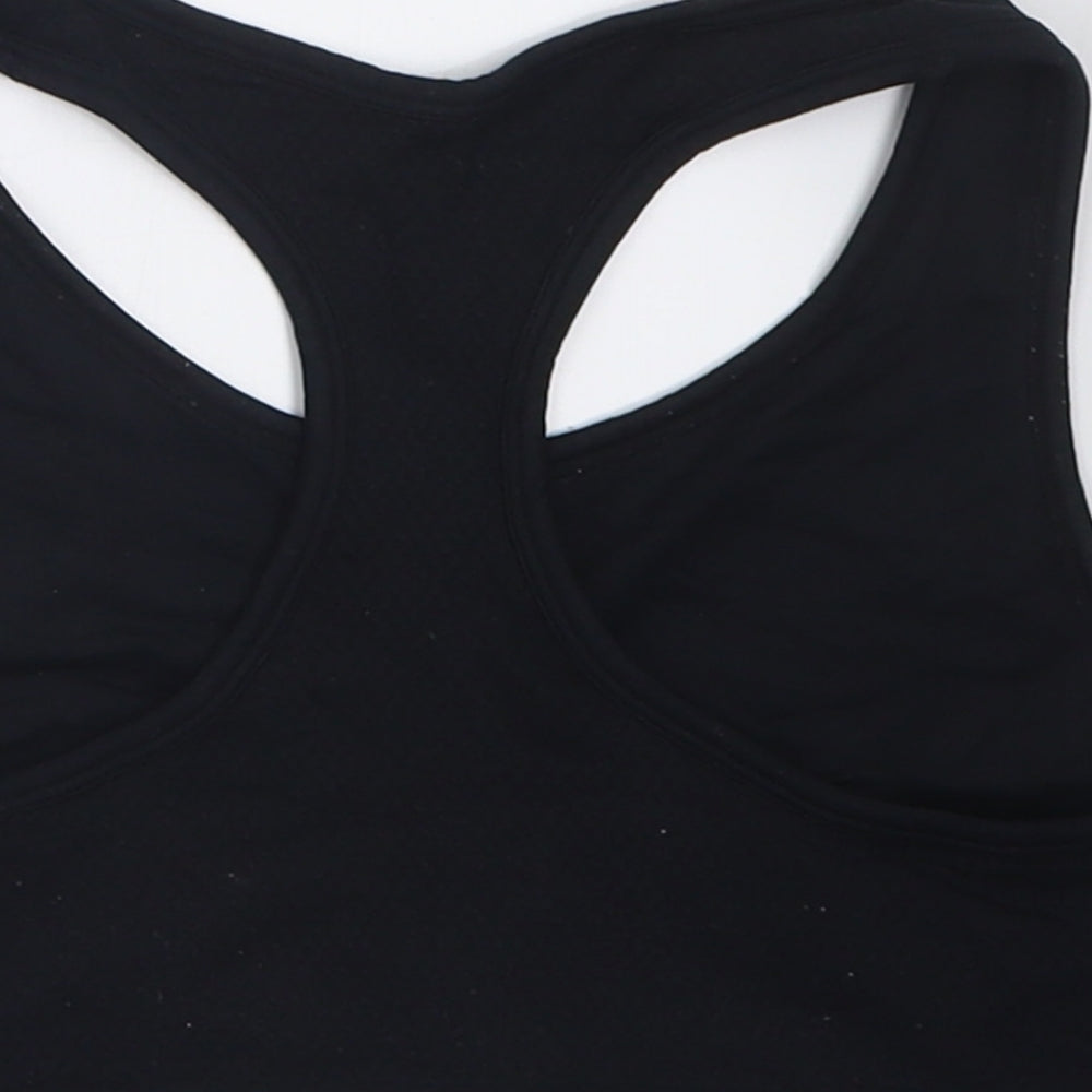 Manuka Womens Black  Polyamide Cropped Tank Size S Scoop Neck Pullover