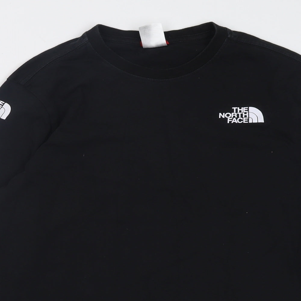 The North Face Mens Black  Cotton  T-Shirt Size XS Crew Neck