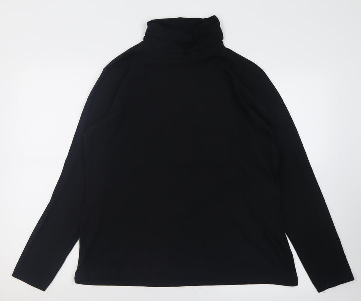 Tchibo Womens Black Cotton Pullover Sweatshirt Size 16 Pullover
